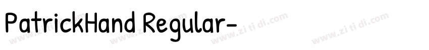 PatrickHand Regular字体转换 PatrickHand Regular字体转换